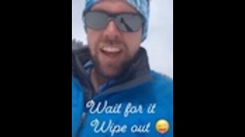Snowboarder Selfie Fail
