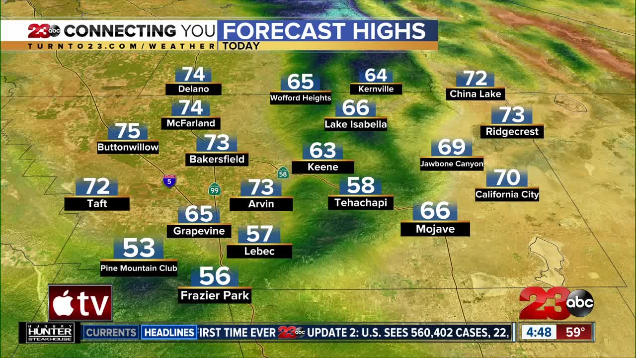 23ABC Morning Weather for Monday, April 13, 2020