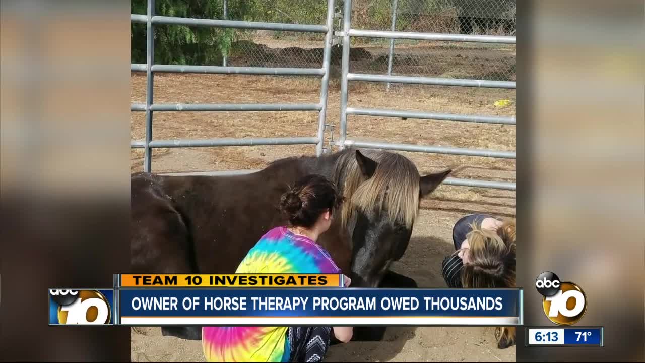 Team 10: Owner of horse therapy program owed thousands