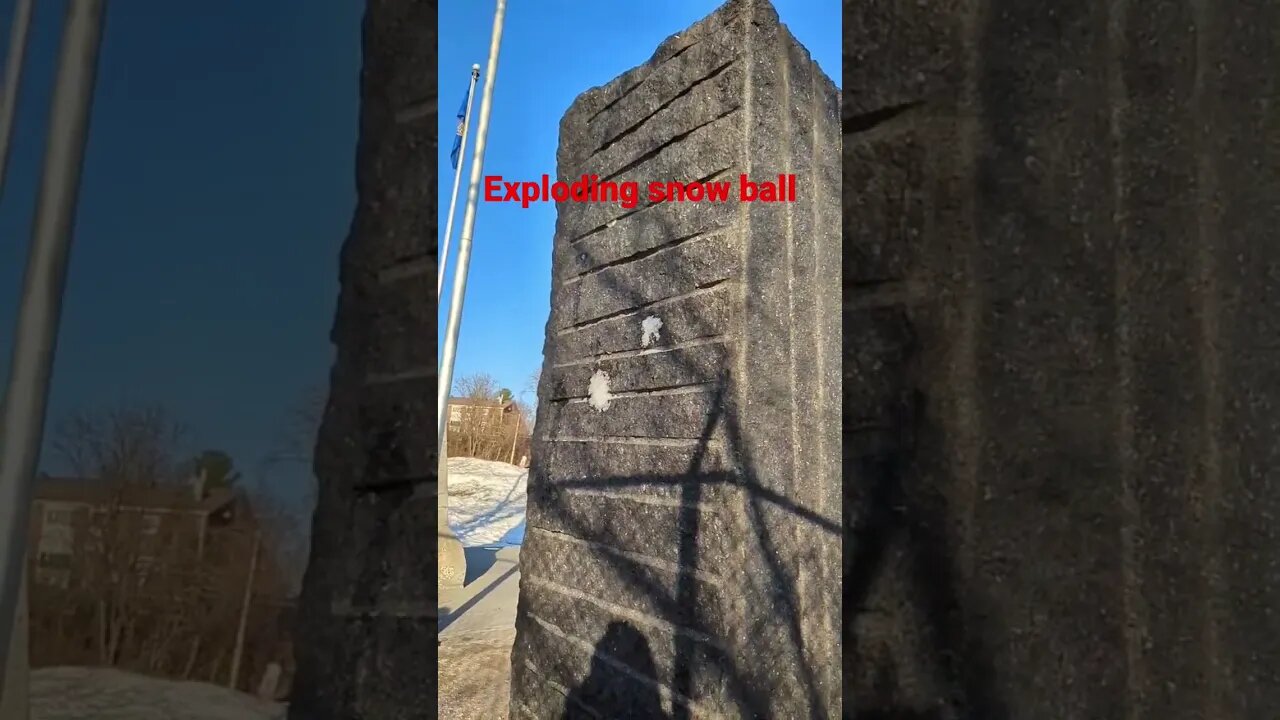 exploding snow balls #nature #mapleblazedproductions #krisandkota #snow #throwingsnow #kids