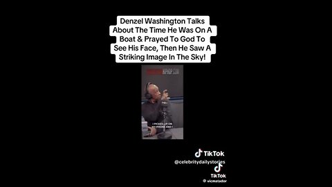Denzel Washington Sees the Face of God?