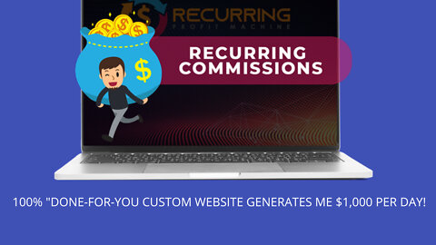 100% "Done-For -you custom website generates me $1,000 per day!