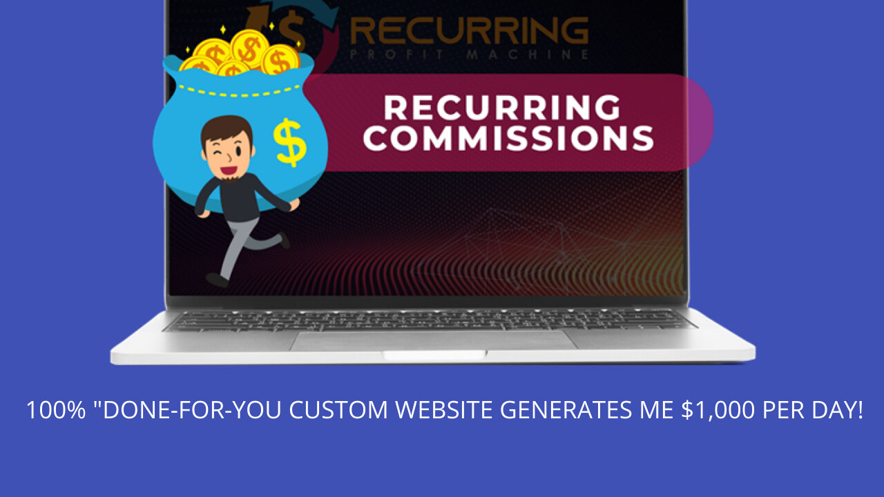 100% "Done-For -you custom website generates me $1,000 per day!
