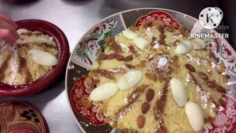 Seffa - Couscous sucré amandes, raisins