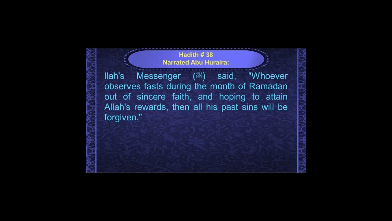 English Hadith Series - Hadith No 38 - Sahih Bukhari #shorts