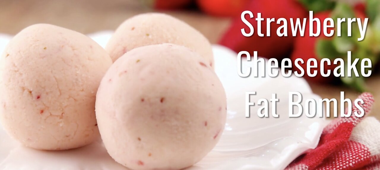 Strawberry Cheesecake Fat Bombs (Keto Diet)