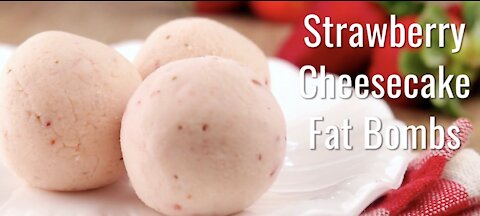 Strawberry Cheesecake Fat Bombs (Keto Diet)