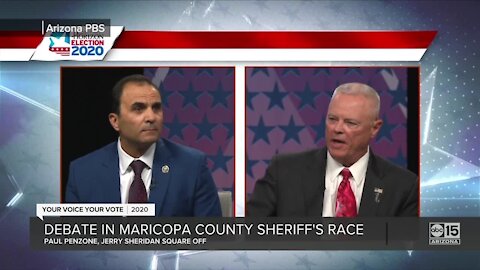 Penzone, Sheridan appeared in televised Maricopa Co. Sheriff debate Friday