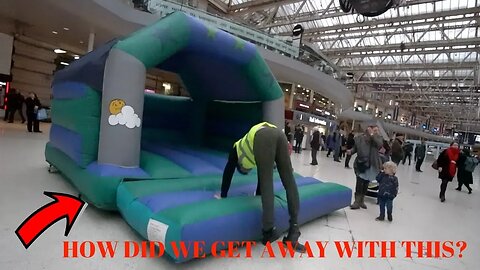 SETTING UP BOUNCY CASTLE IN RIDICULOUS PLACES! Police came..