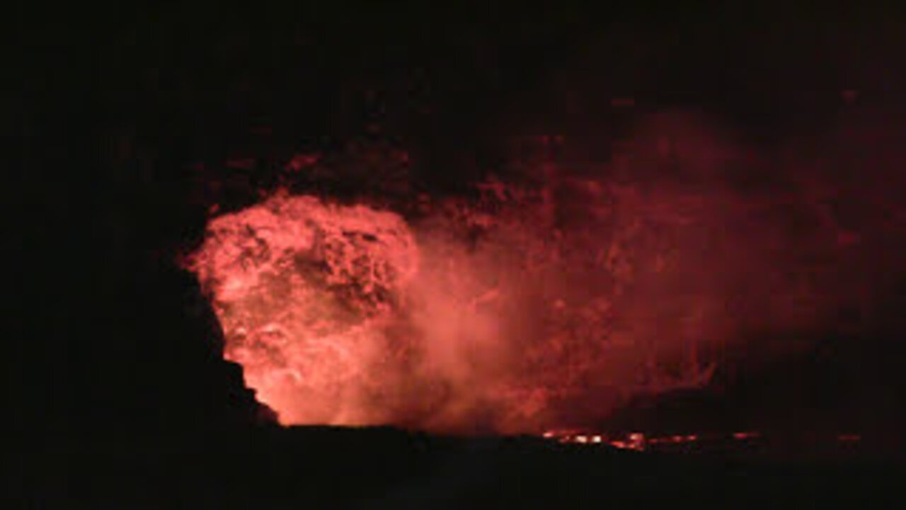 Hawaii Lava Lake at Night