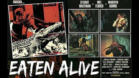 Tobe Hooper EATEN ALIVE 1976 Deranged Hotel Owner is Killer with a Pet Alligator FULL MOVIE in HD & W/S