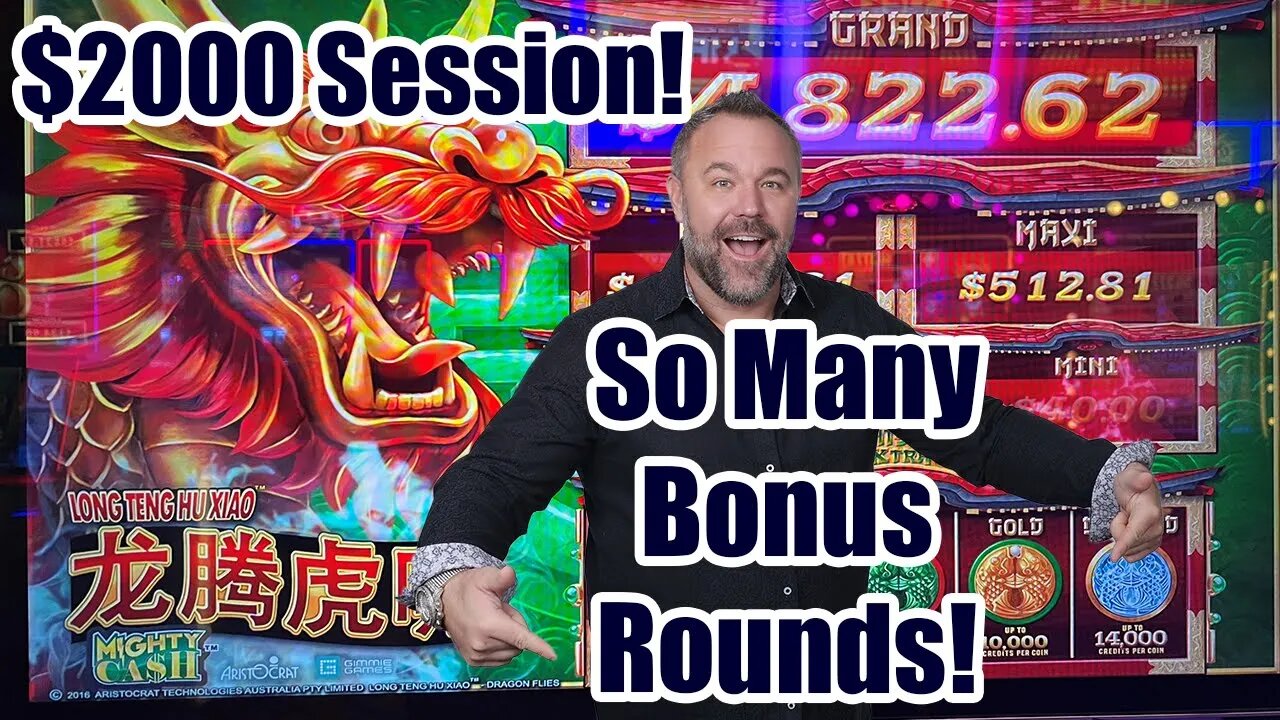 Mighty Cash - Long Teng Hu Xiao - Lots of BONUS Rounds! Potawatomi!