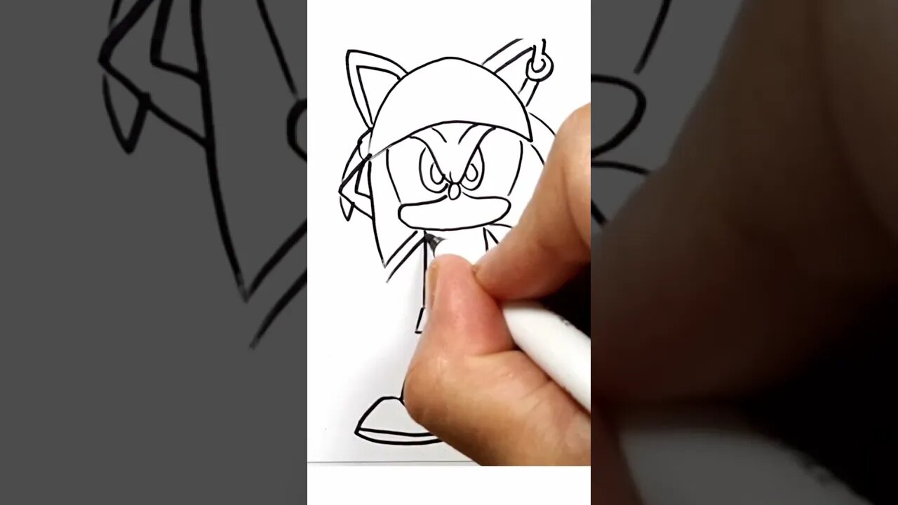 How to draw and paint Carnival Sonic #shorts