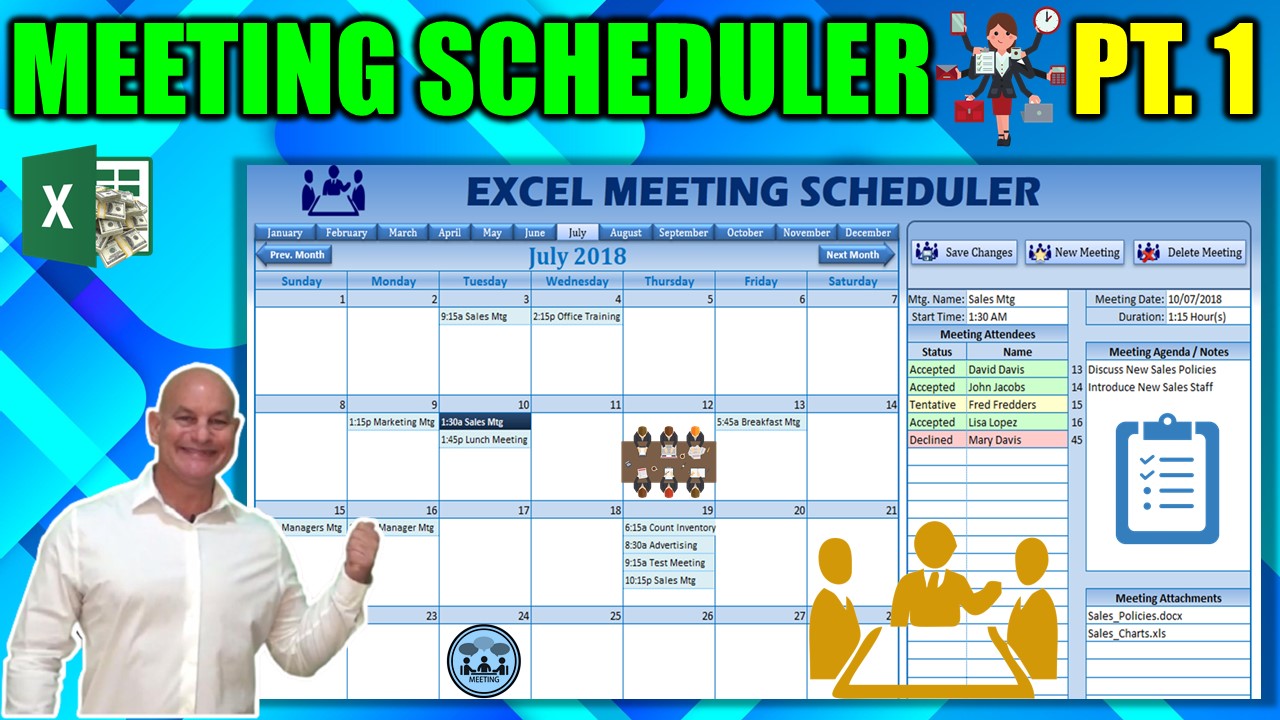 Learn How To Create this AMAZING Meeting Scheduler in Excel [Part 1]