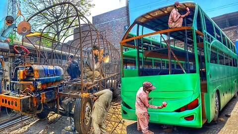 Handmade Passenger Bus Manufacturing Factory || They make buses without power tools