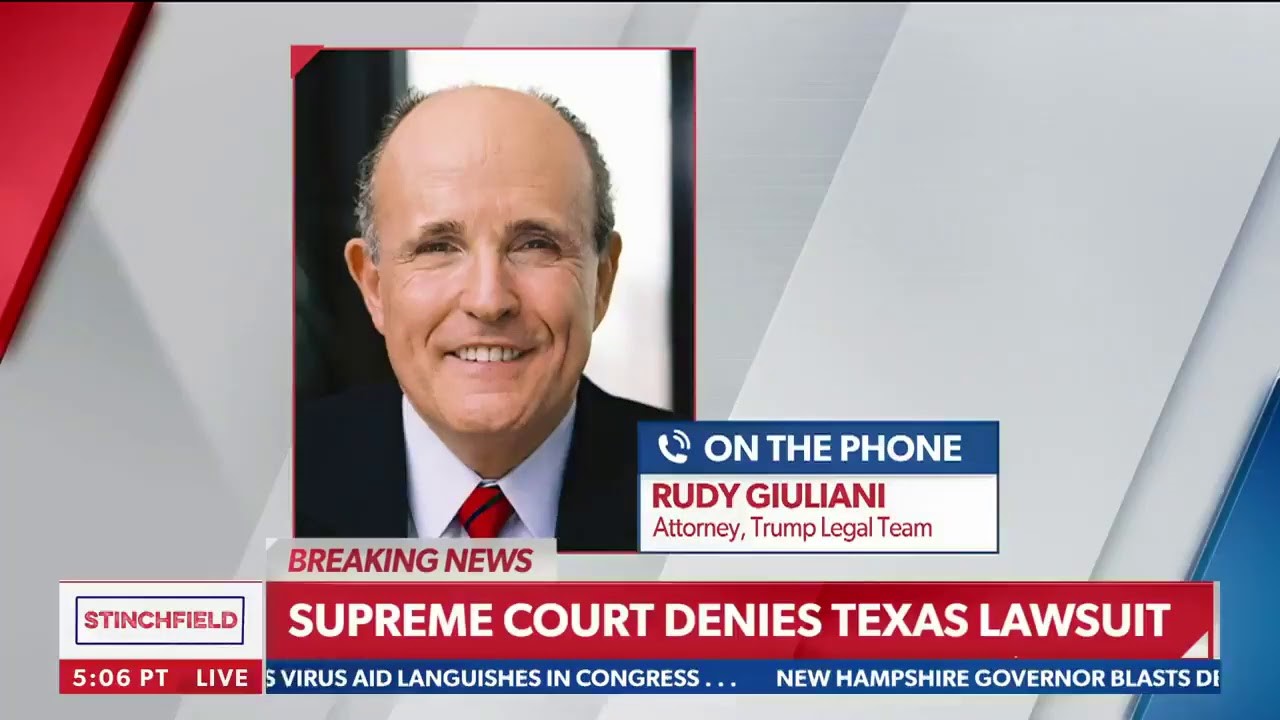 "We're Not Finished. Believe Me" Rudy Giuliani Responds To SCOTUS Texas Ruling, Explains Next Steps