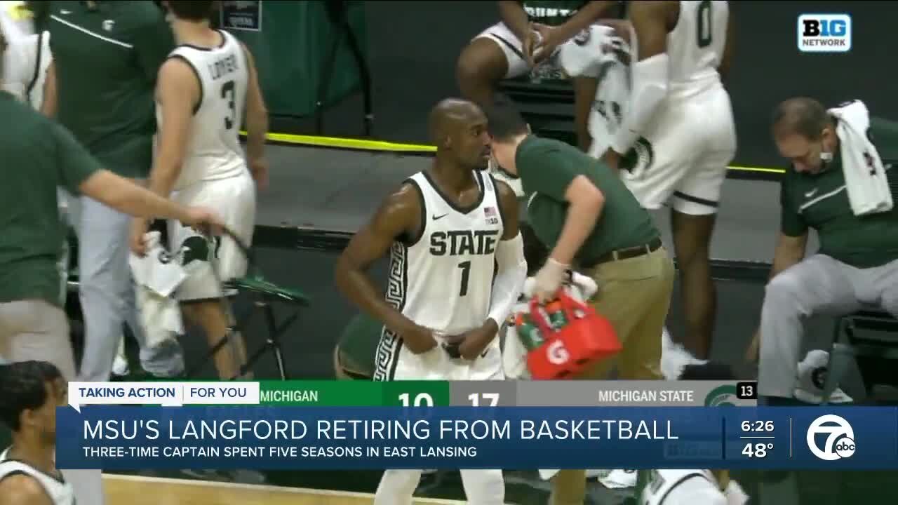 Michigan State's Joshua Langford retires from basketball