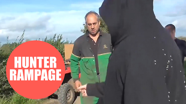 Shocking footage shows fuming farmer ram hunt sabs with his quad bike