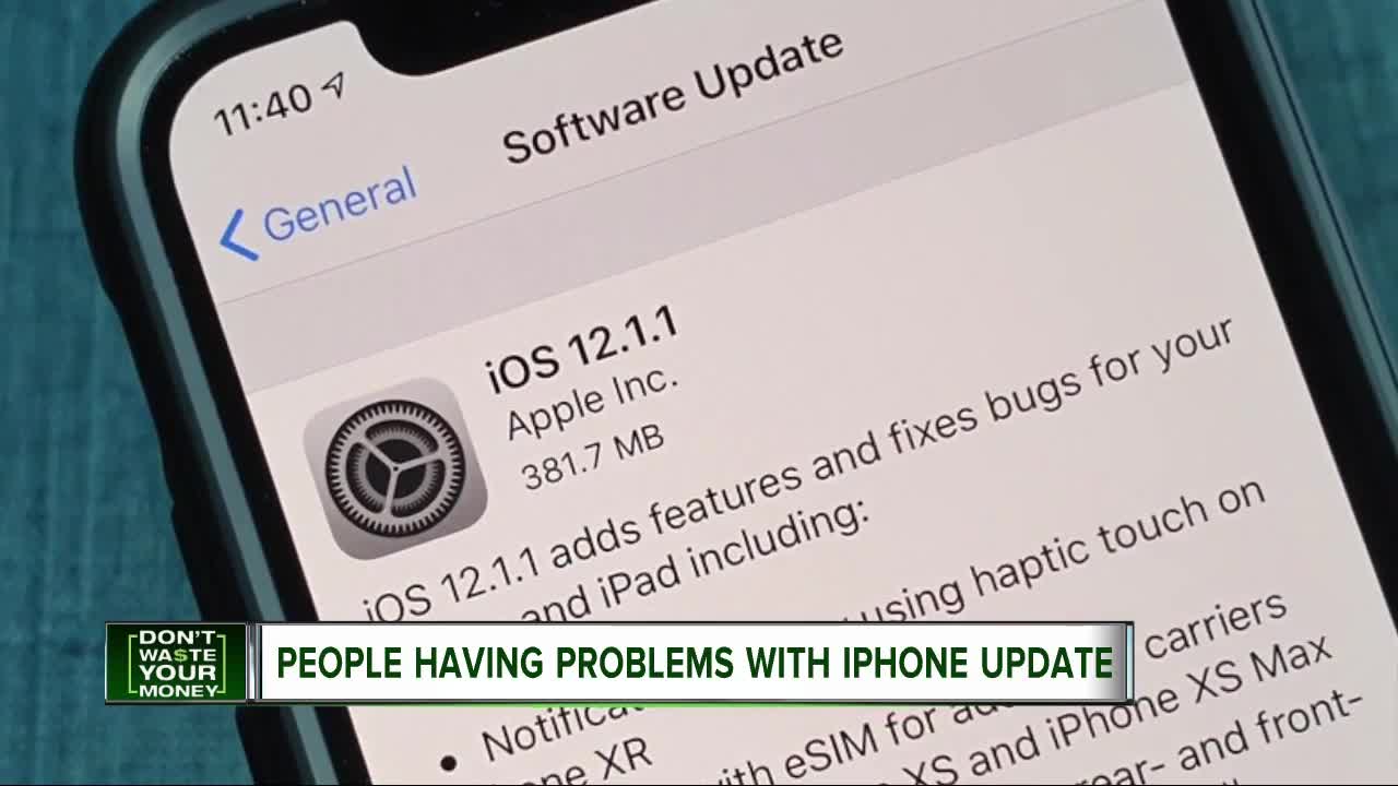 Apple iOS 12.1.1 update causing problems, complaints