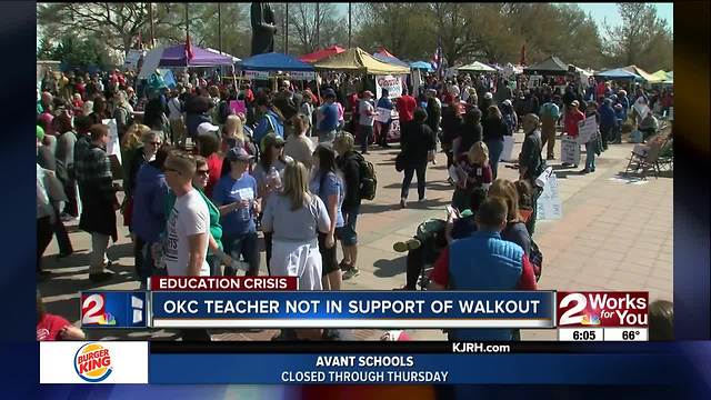 OKC teacher not in support of walkout, wants kids back in class