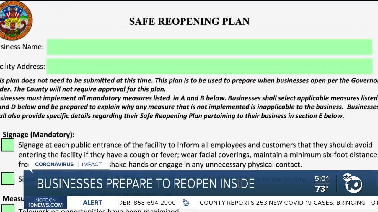 Businesses prepare to reopen inside