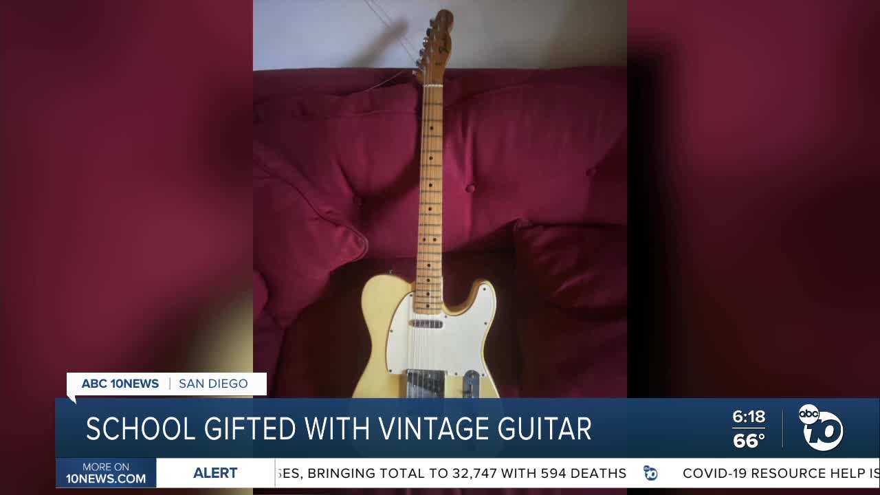 Grossmont HIgh gifted with vintage guitar