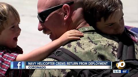 Navy helicopter crews return from deployment