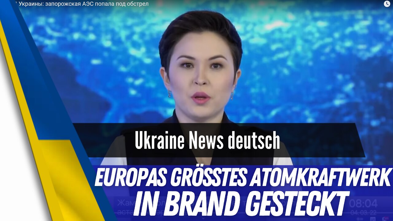 Atomkraftwerk in der Ukraine brennt.