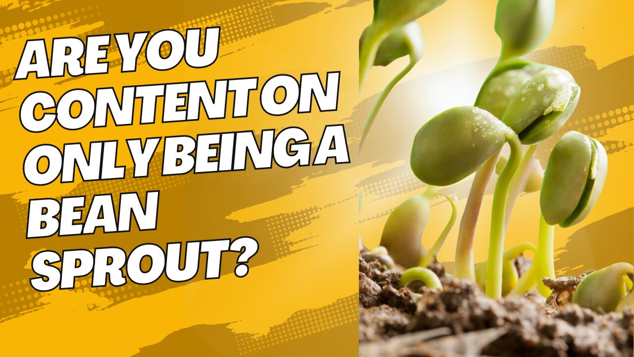 Are You Content On Only Being A Bean Sprout?