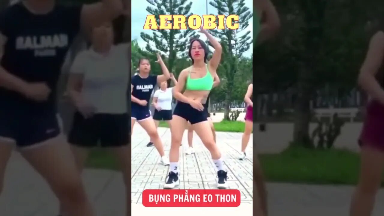 Tập thể dục buổi sáng aerobic trouble is a friend remix #shorts