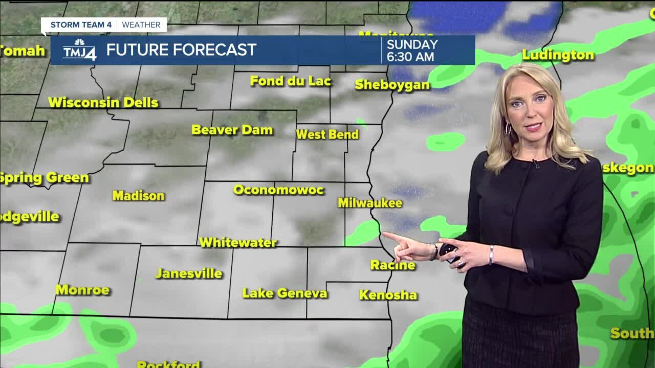 Cool temperatures Sunday with showers