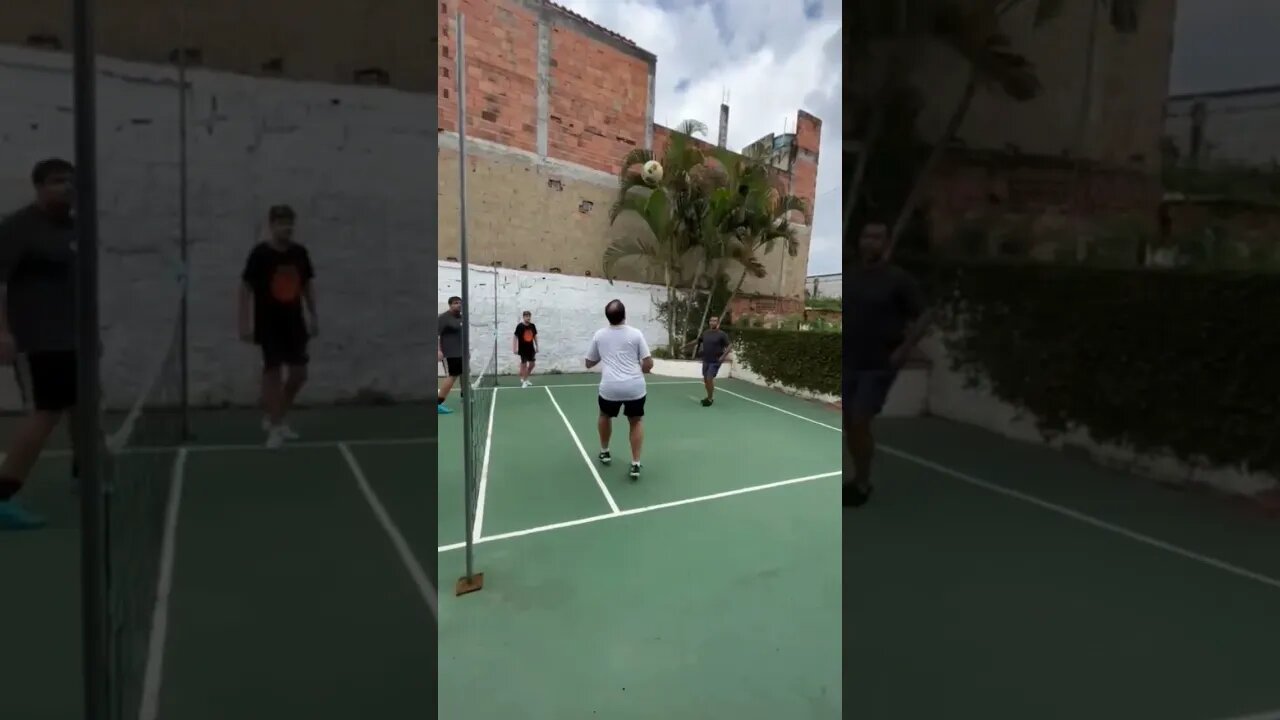 Lance lindo de escorpião, no futetênis! #futebol #futevôlei #futmesa #futemesa #futetenis