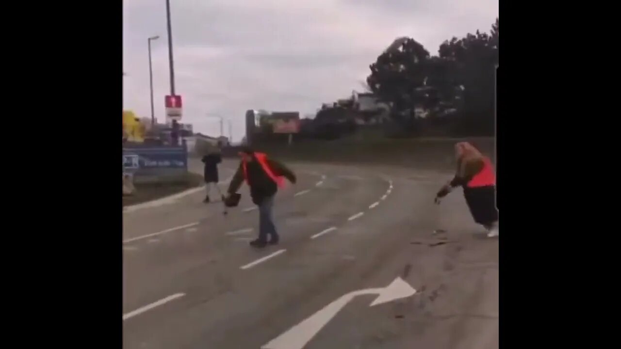 Climate Zealots attend church in the middle of a highway