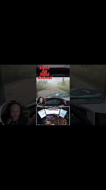 Look An Wild Animal #alaskanroadtruckers #RoadStudioSA #simulator #truck #shorts