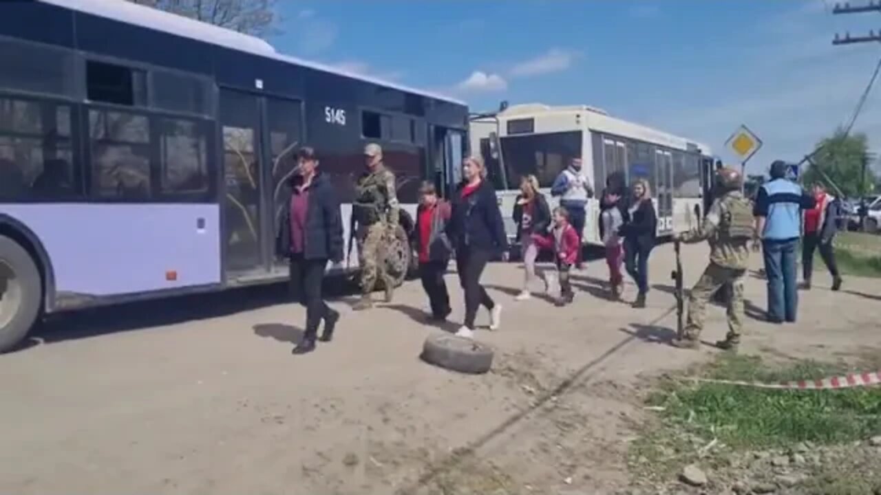 Evacuation of civilians from the Azovstal plant in Mariupol