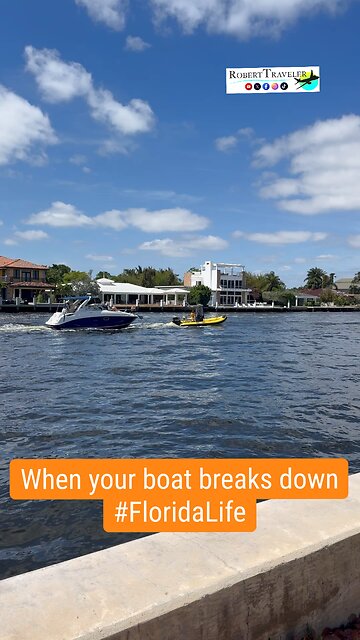 When your boat breaks down #FloridaLife #boat #yacht #miami #roberttraveler #travel #beach