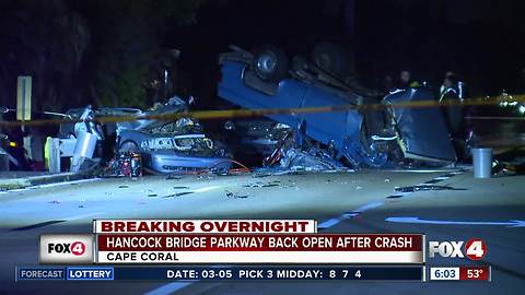 Road back open after major crash on Del Prado Blvd. in Cape Coral