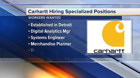 Workers Wanted: Carhartt hiring specialized positions