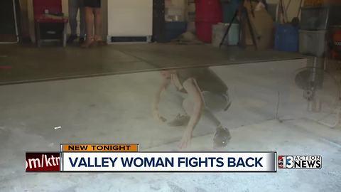 Las Vegas woman confronts strangers lurking at her home