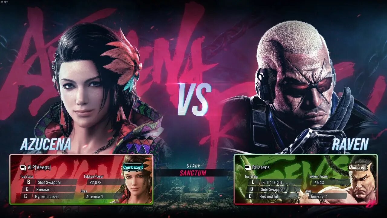 Azucena (VLP) vs Raven TEKKEN 8 CBT FOOTAGE