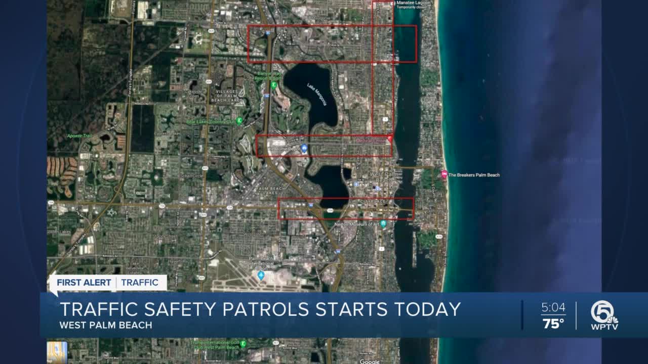 West Palm Beach traffic safety patrols start Monday