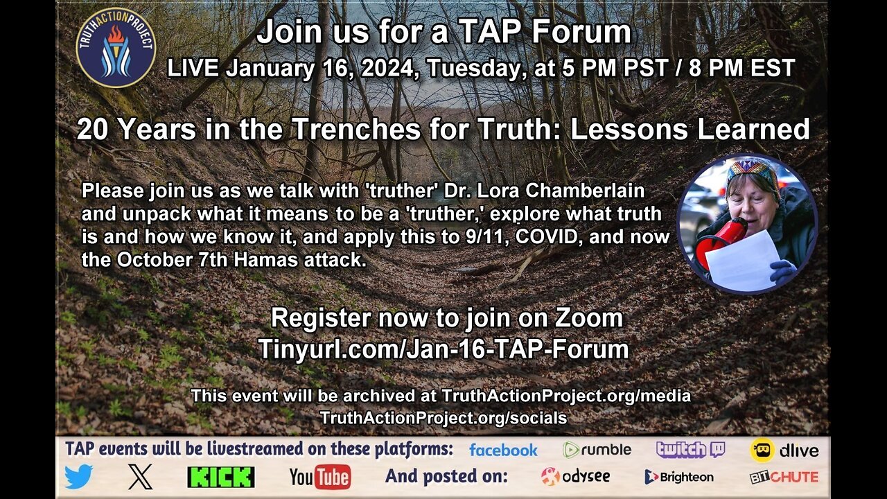 TAP Forum: 20 Years in the Trenches for Truth and Lessons Learned