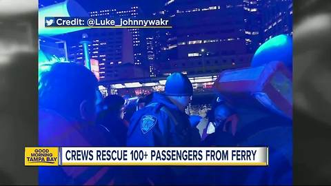 Crews rescue 100+ passengers from ferry in Manhattan