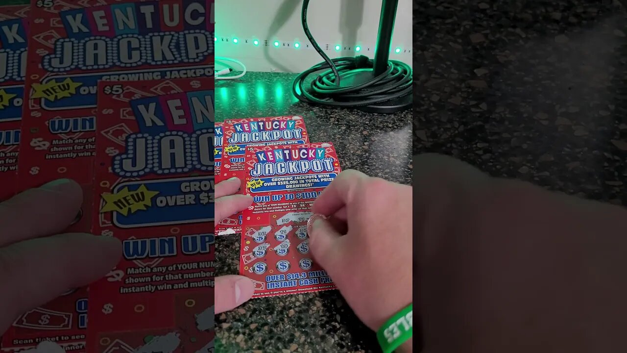 BIg WINNING Jackpot Lottery Ticket Scratch Off!