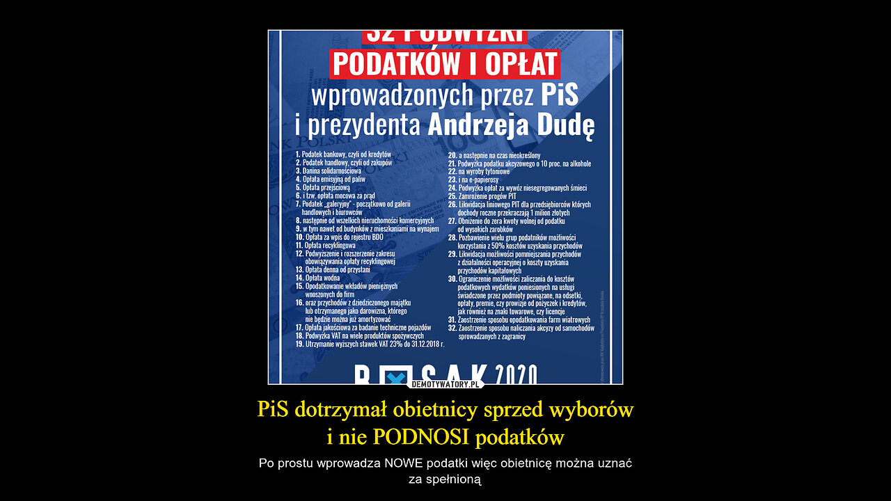 Podatki rosną, mimo że PO i PiS zamieniły się miejscami, to dają taki sam POPIS teatralny !