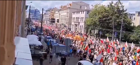 Katowice, Poland today against medical apartheid