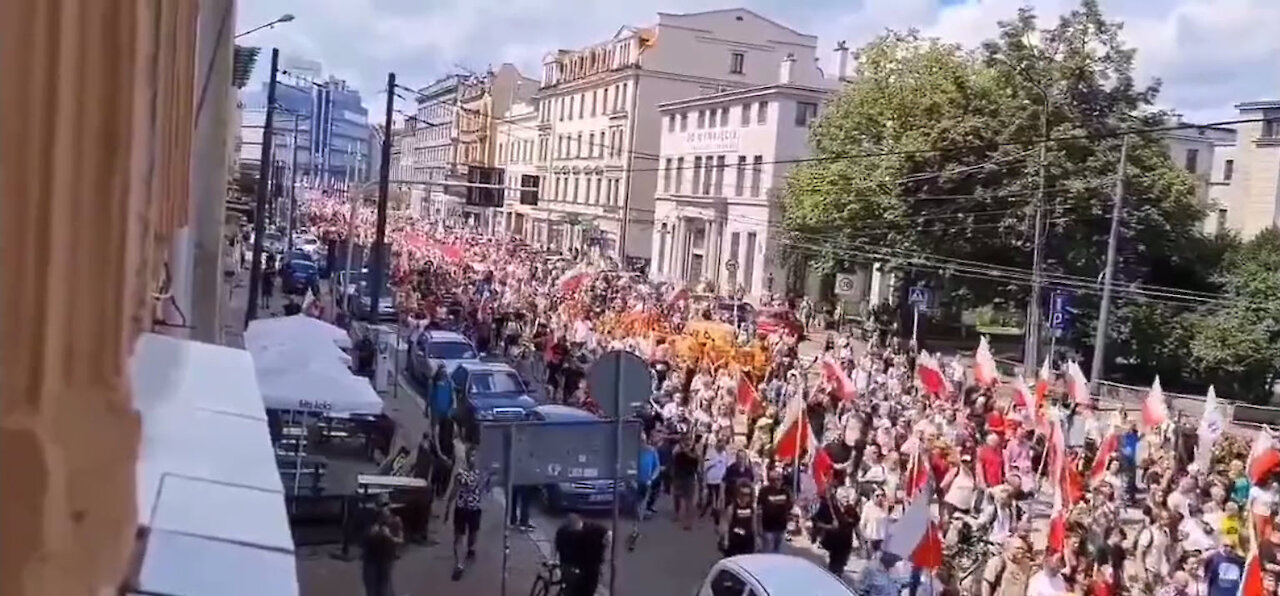 Katowice, Poland today against medical apartheid