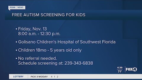 Free Autism screening for kids