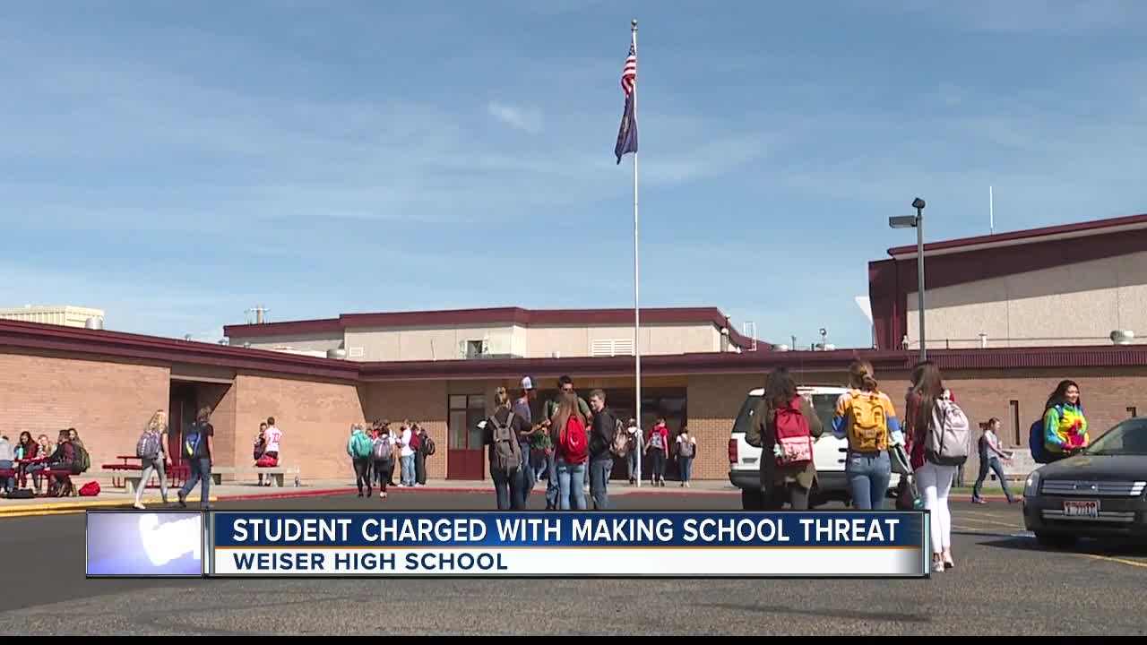 Student charged with making school threat in Weiser