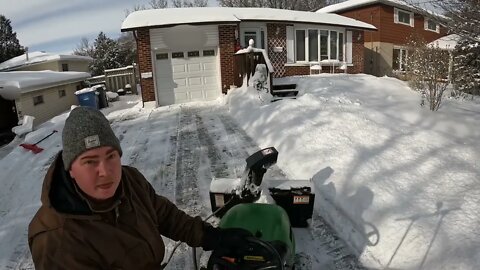 Snow clearing customer driveway 2022 - Leaf It Alone